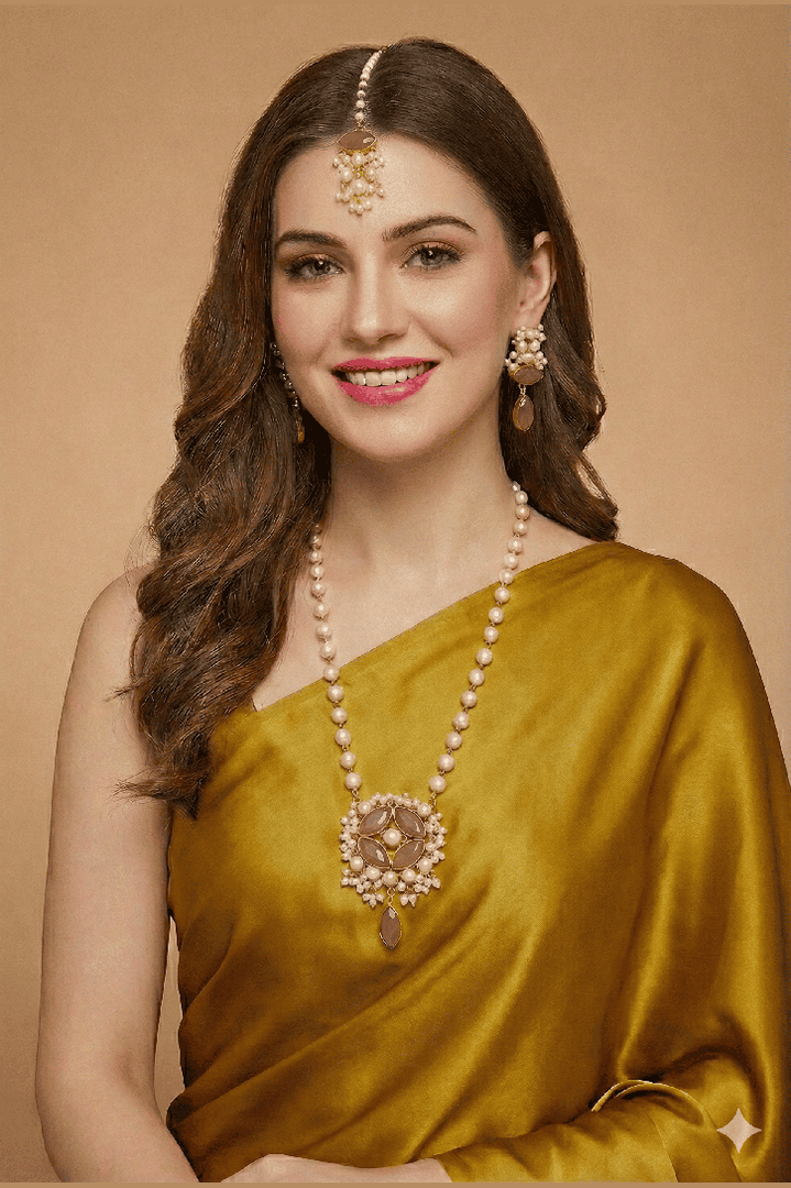 Jhanvika real pearl set combo