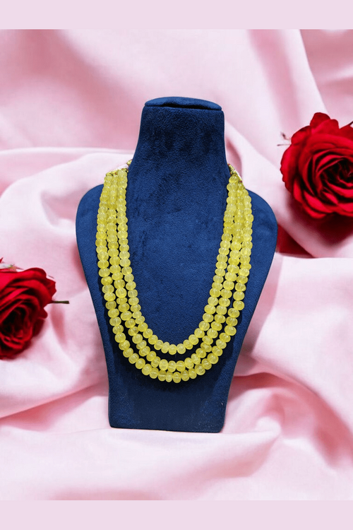 Charu pumpkin beads real stone mala