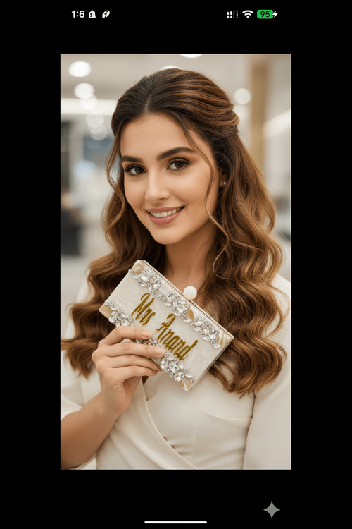 Amanda name Customisable clutch