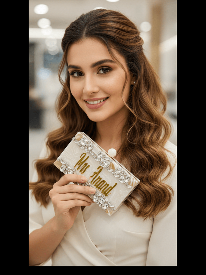 Amanda name Customisable clutch