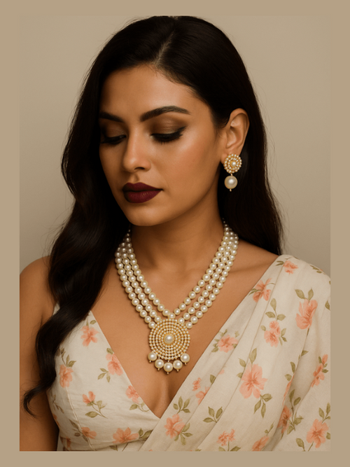 Divija Real Pearl Set