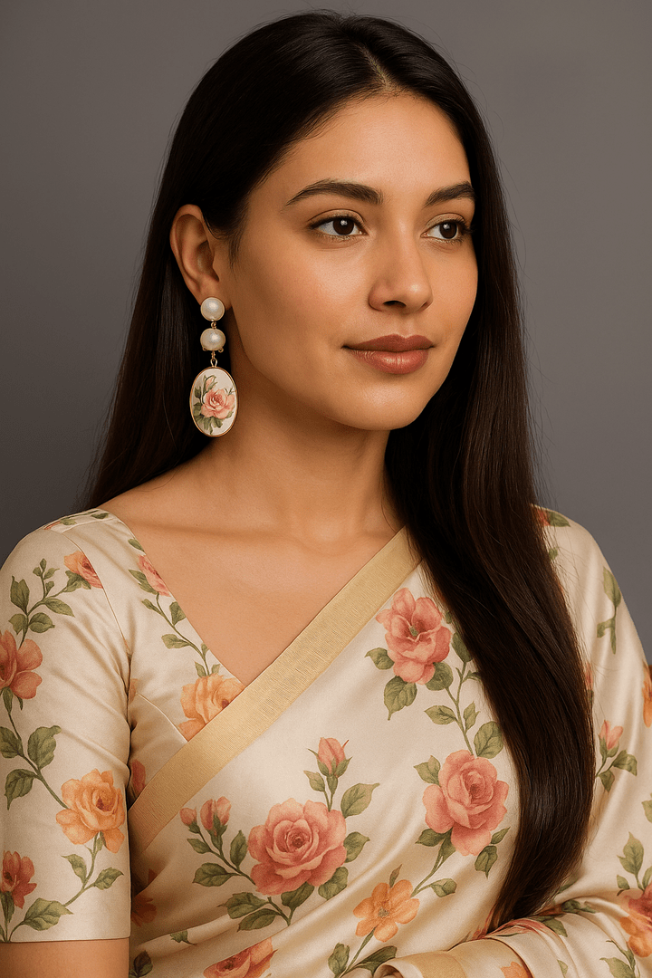 Savi real pearl earrings