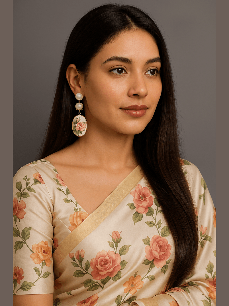 Savi real pearl earrings