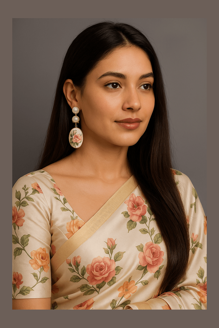 Savi real pearl earrings