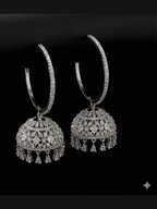 Sitara CZ Hoops - Elegant Ethnic & Western Jewelry