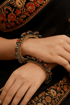 Hathi jadau meenakari rajwadi bangles