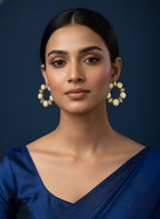 Livia real pearl hoops