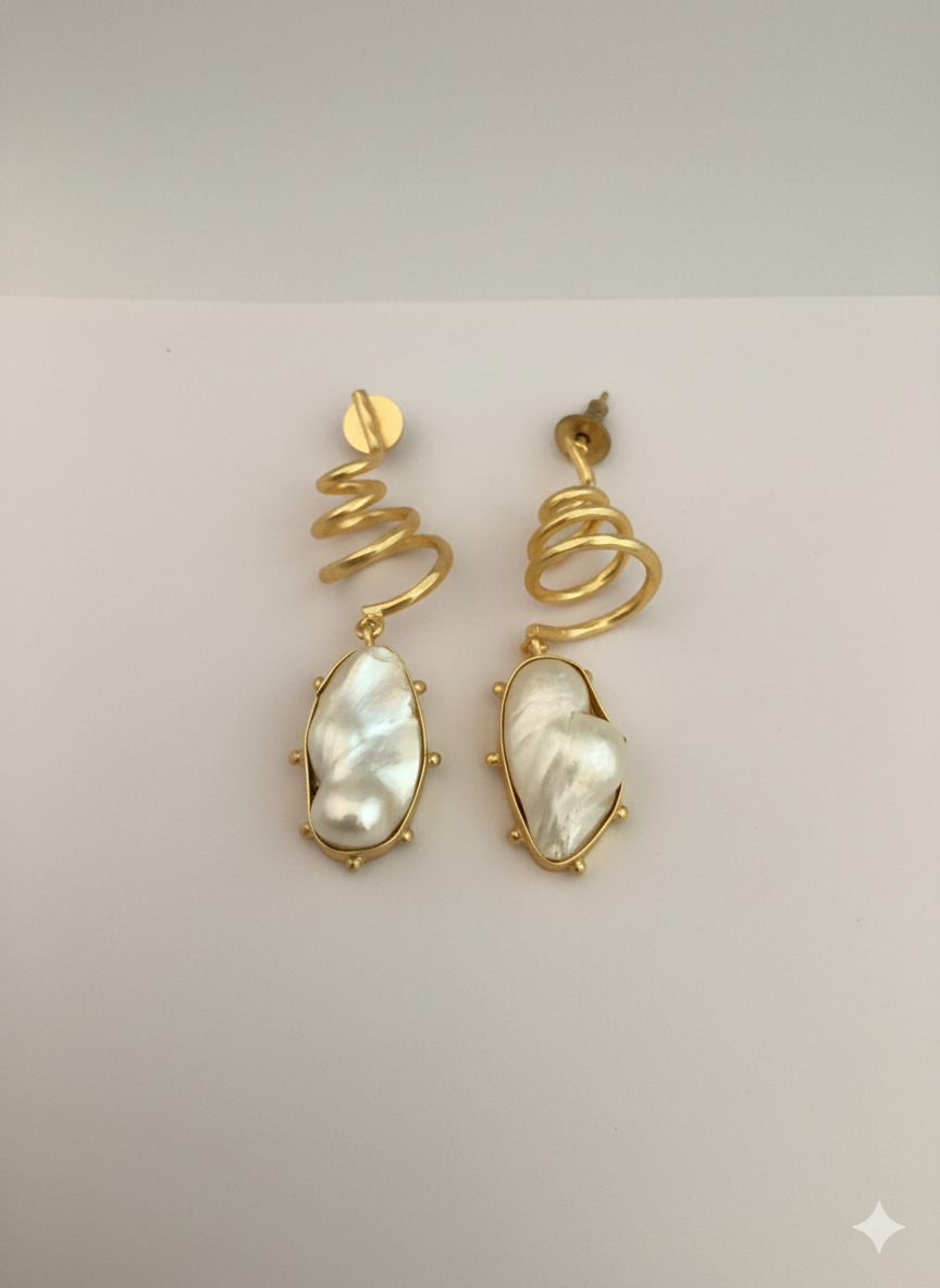 Laksha real pearl earrings