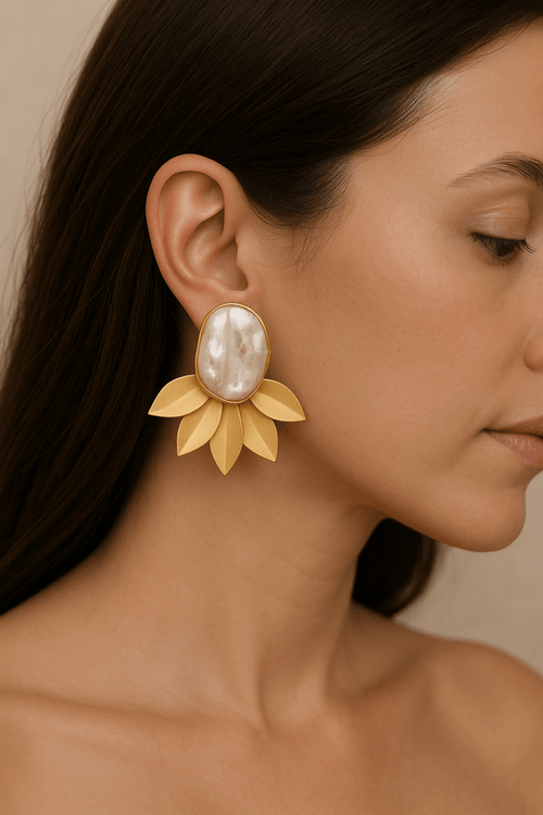 Narayani real pearl earrings