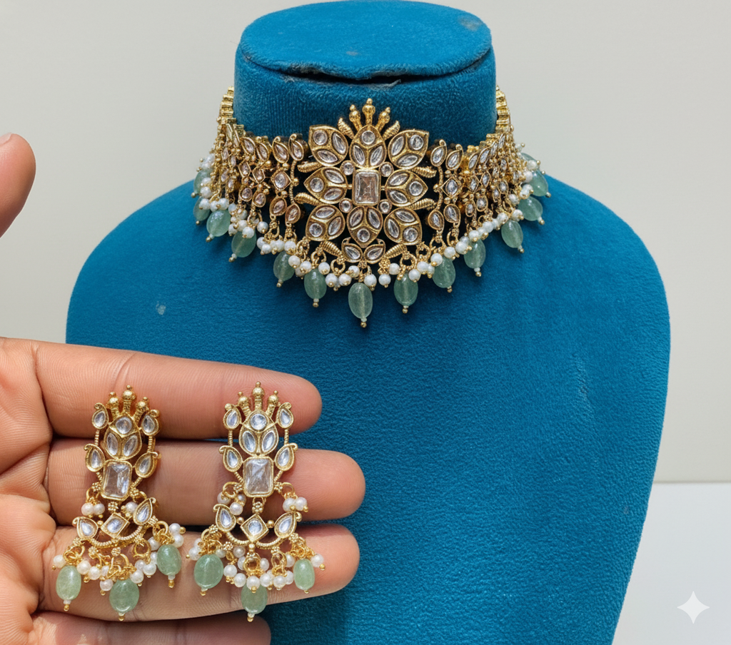 Iksha polki kundan set