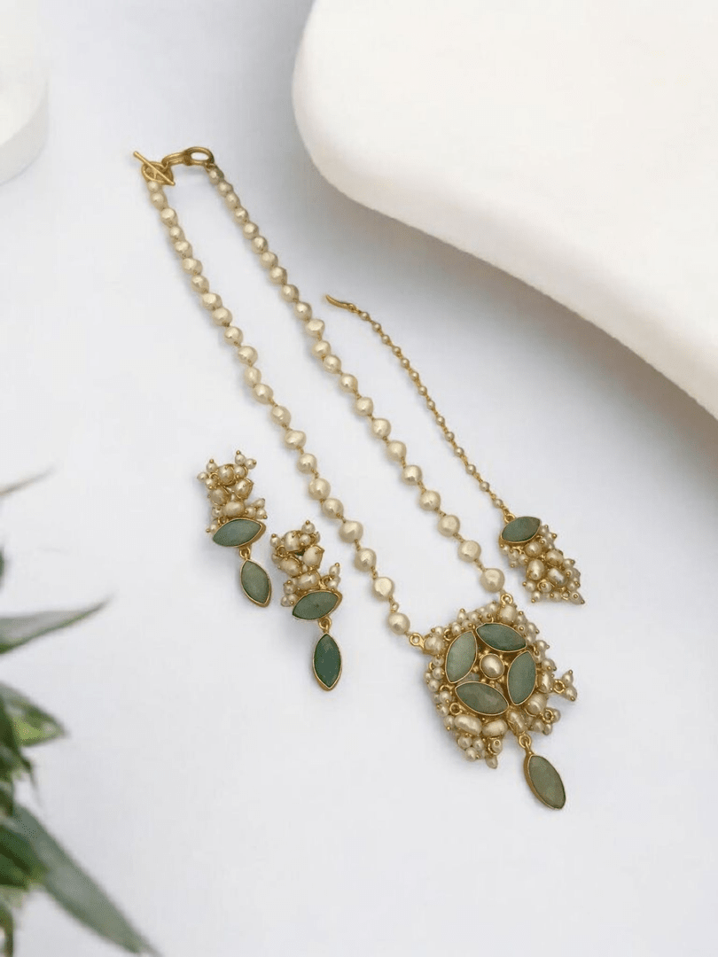 Anjika real pearl combo set