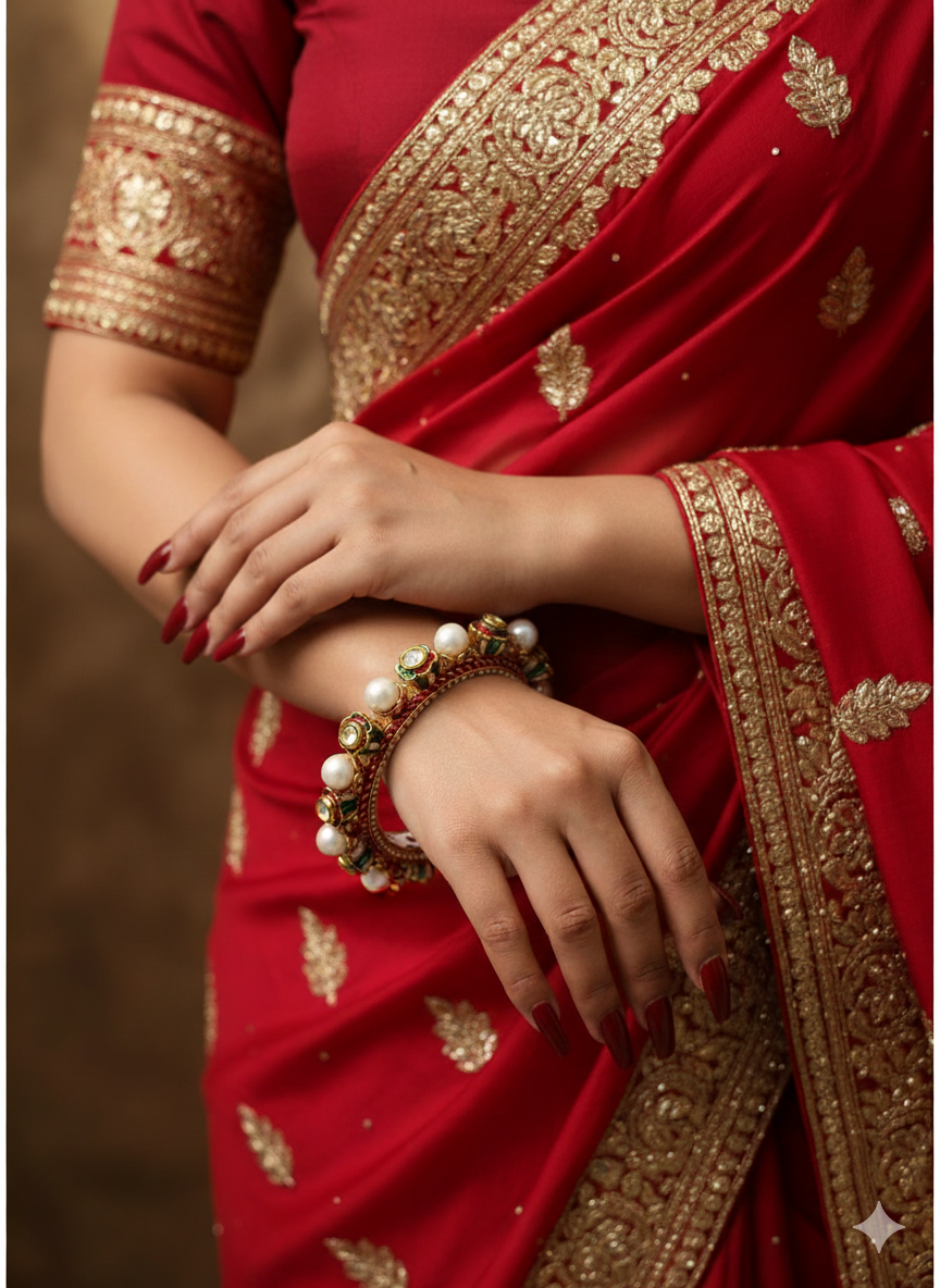 Gaurangi rajwadi jadau bangles