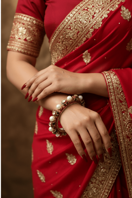 Gaurangi rajwadi jadau bangles