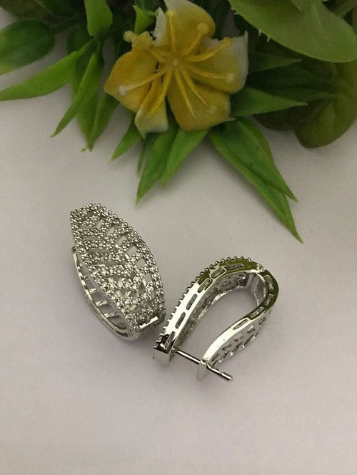 Elegant Leaf Baliya - Alloy Jewelry with CZ Stones