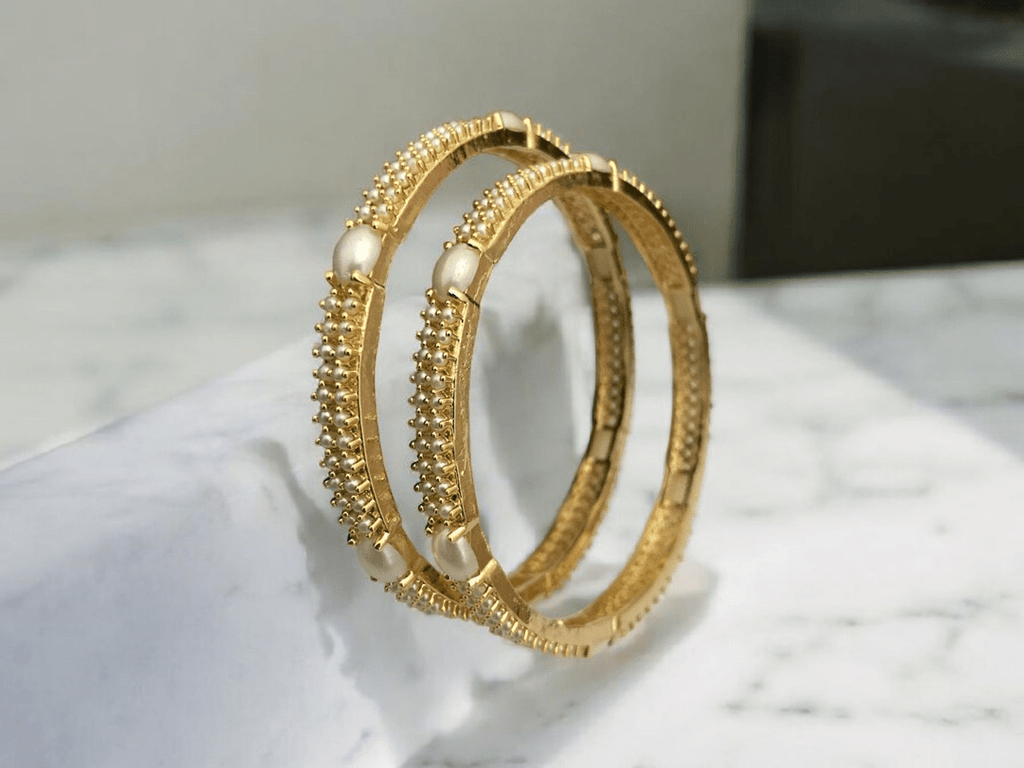 Vasundhra real pearl bangles