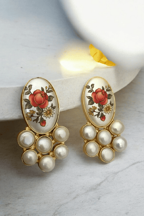 Tamia real pearl earrings