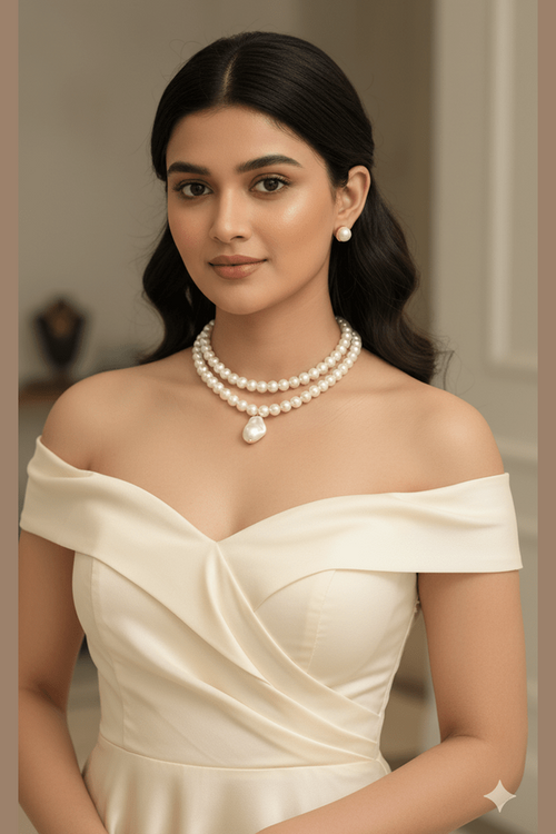 Alvyena real pearl set