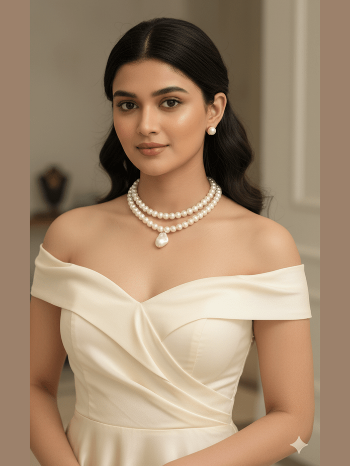 Alvyena real pearl set