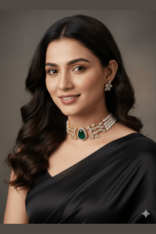 Shanika real pearl choker set