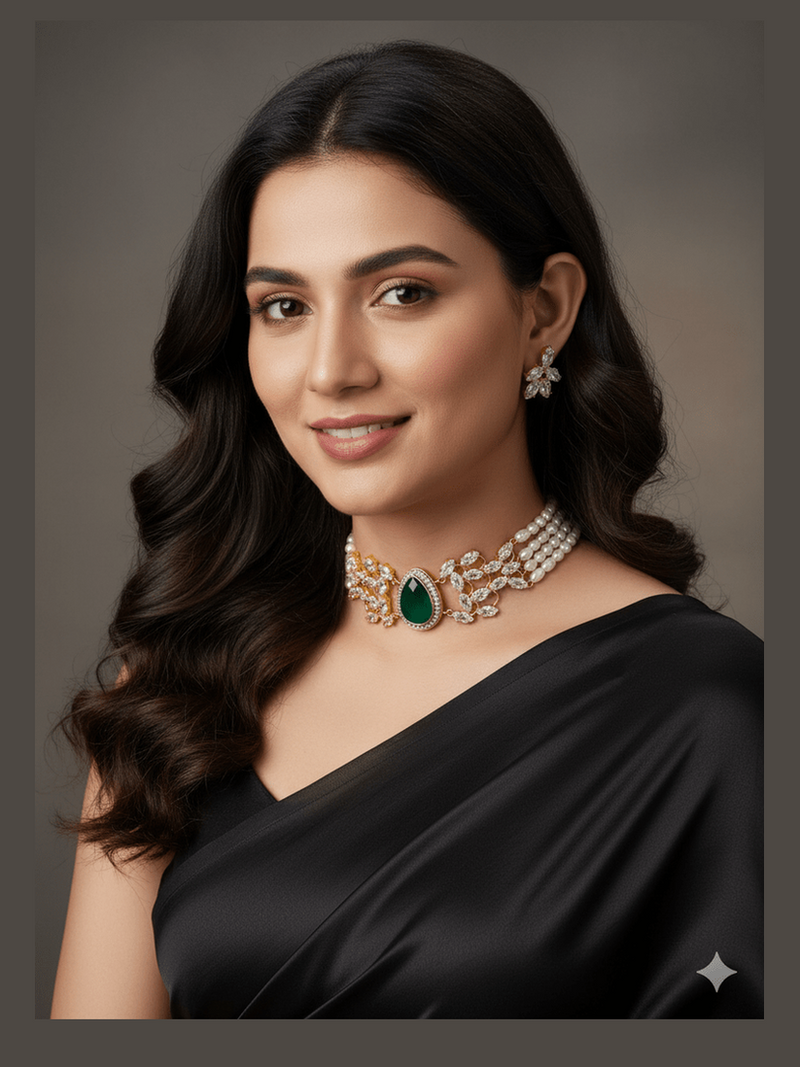 Shanika real pearl choker set