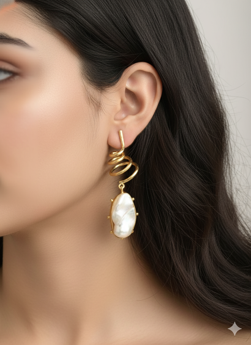 Laksha real pearl earrings