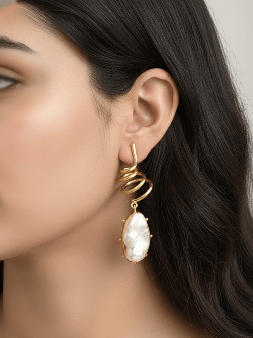 Laksha real pearl earrings
