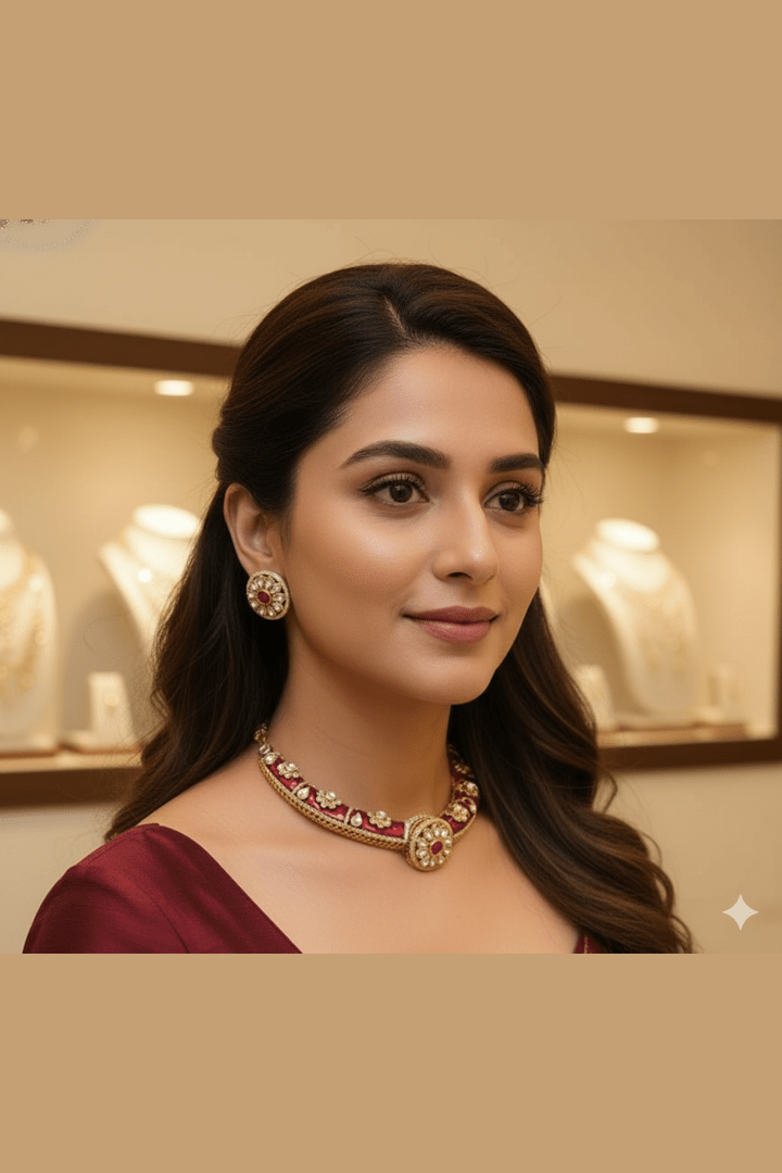 Warisha kundan hasli set