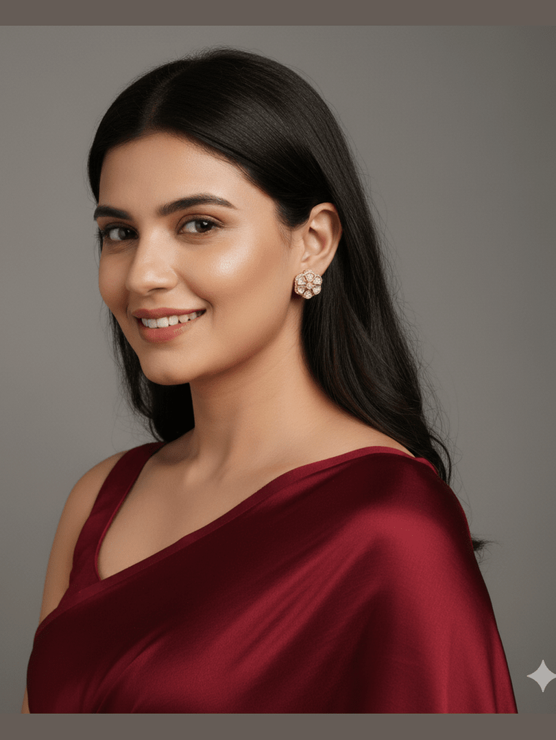 Kaashini massonite polki kundan studs