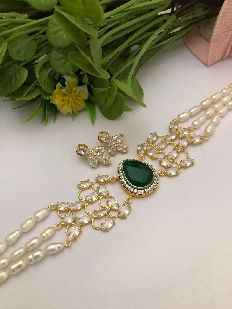 Shanika real pearl choker set
