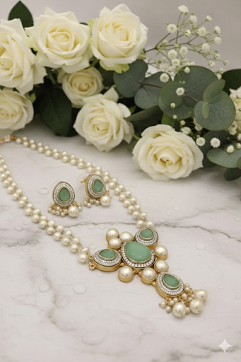 Arshiya real pearl set