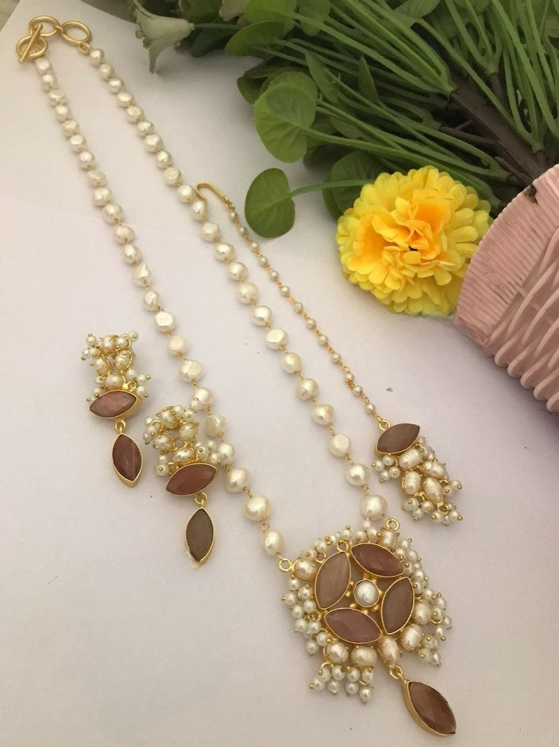 Jhanvika real pearl set combo