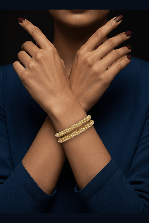 Hiya real pearl bangles