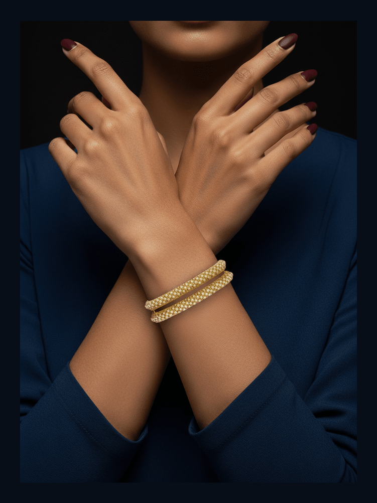 Hiya real pearl bangles