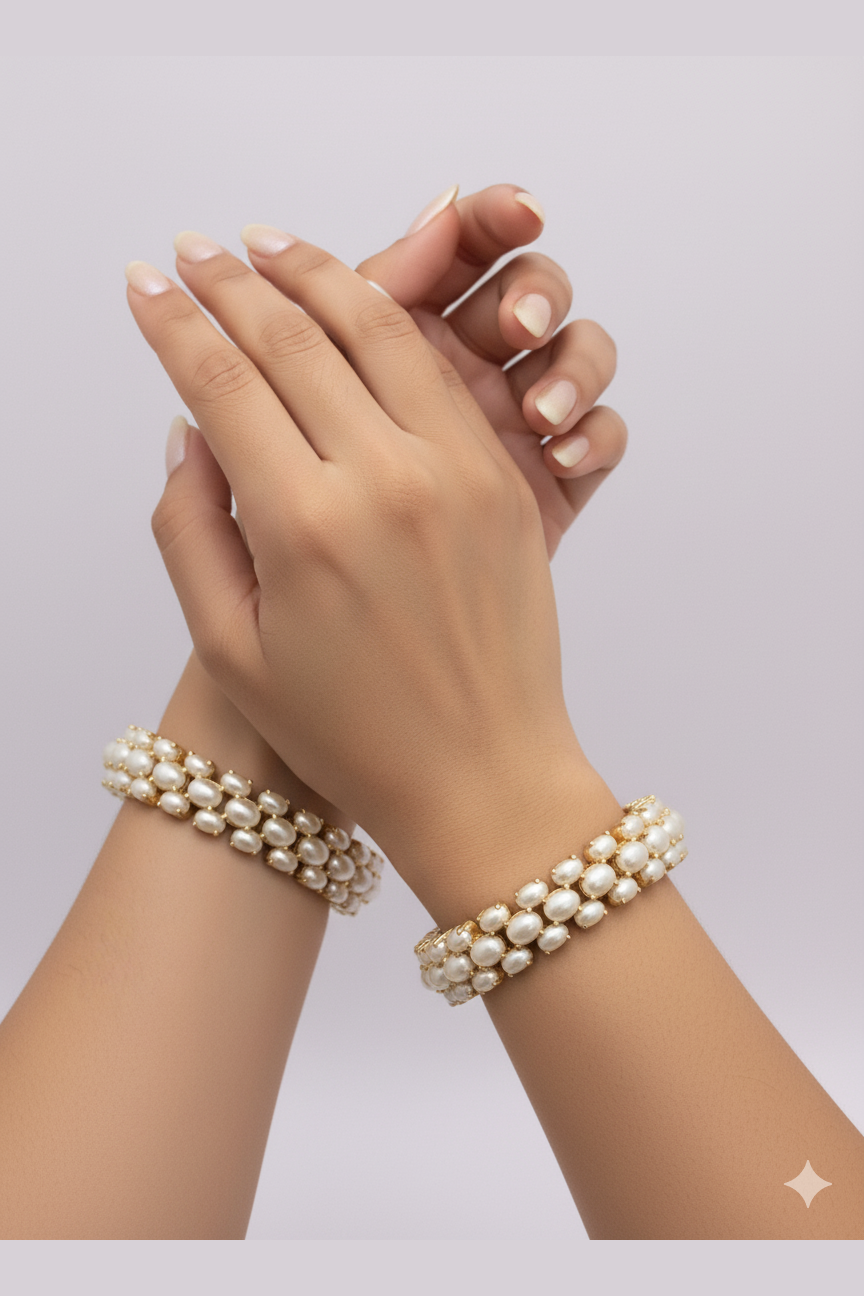 Svadhiti real pearl Bangles