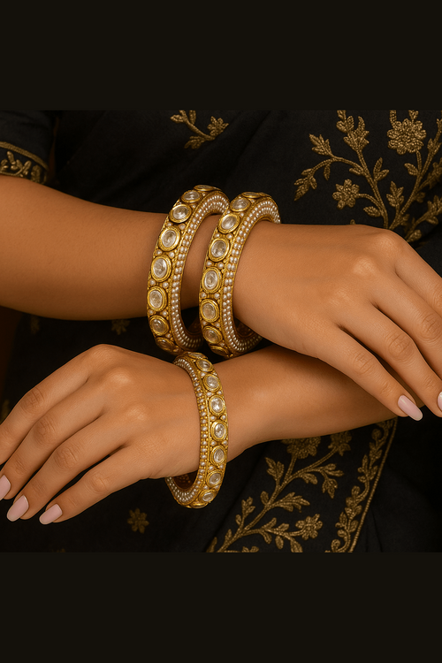 Shovina rajwadi jadau kundan bangles