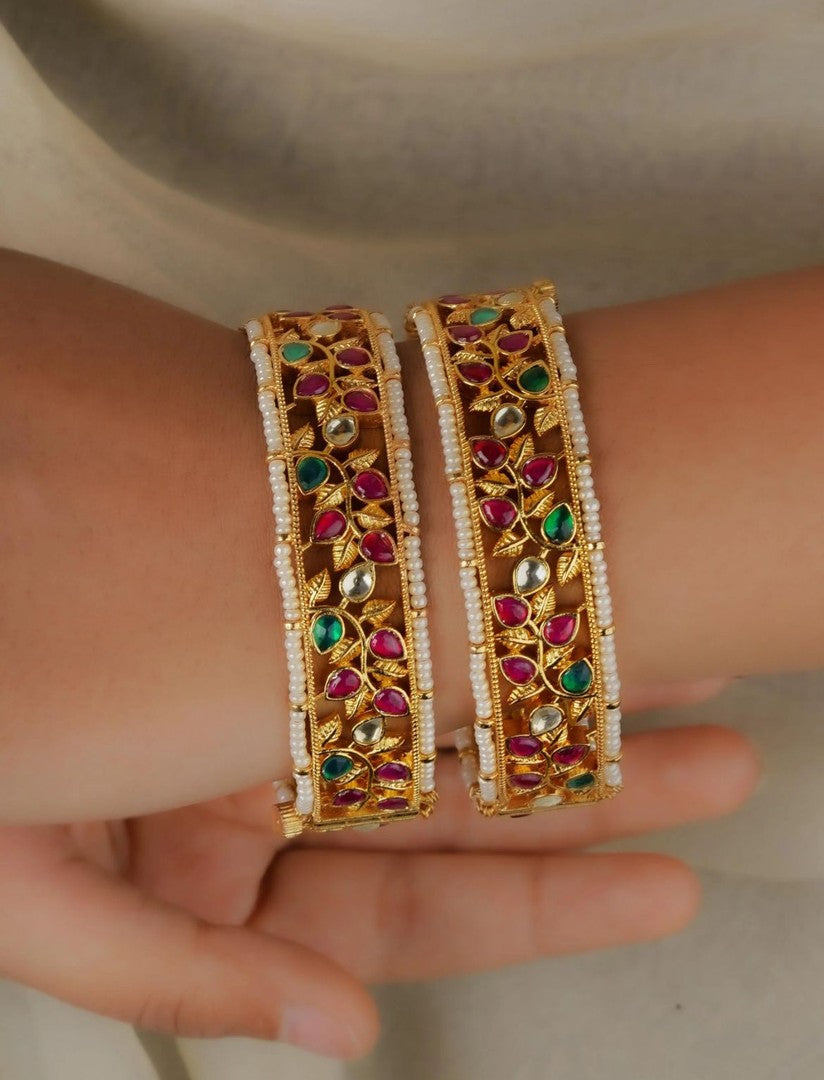 Polki pachi kundan naina bangles