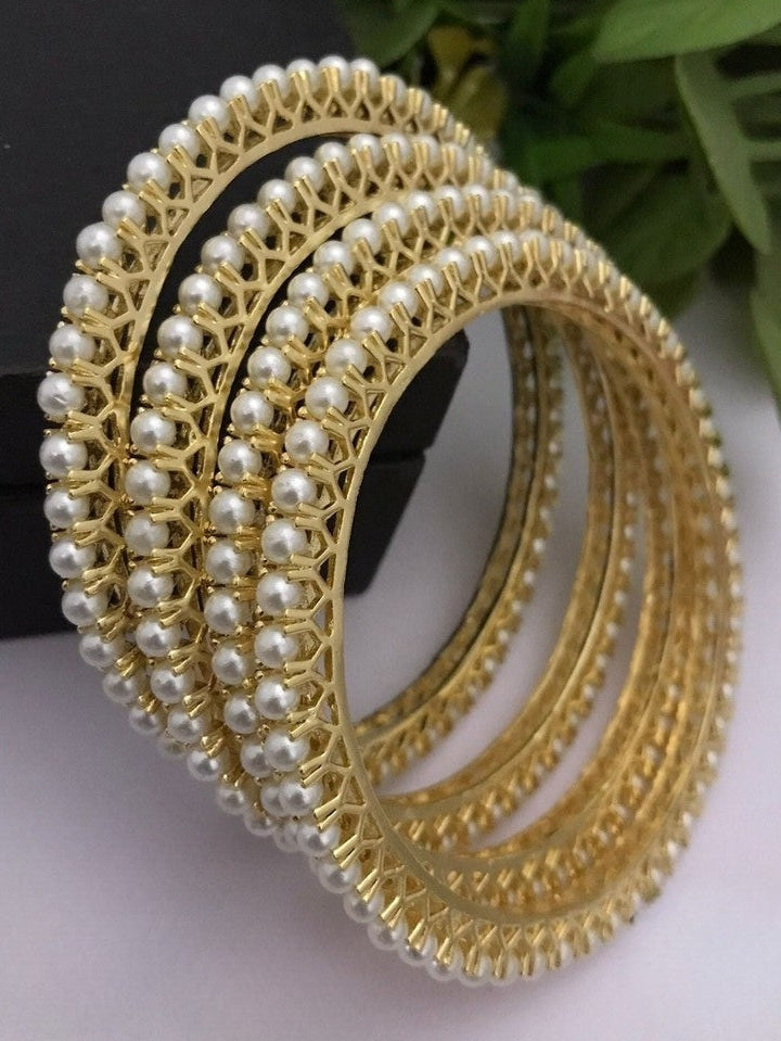 Santati Real Pearl Bangles - Timeless Elegance