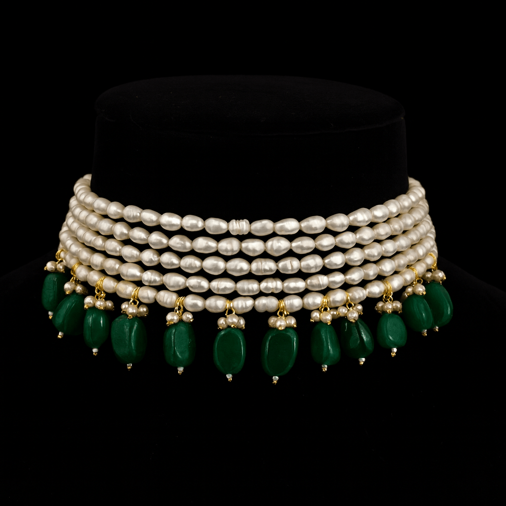 Real pearl Simon semi precious set