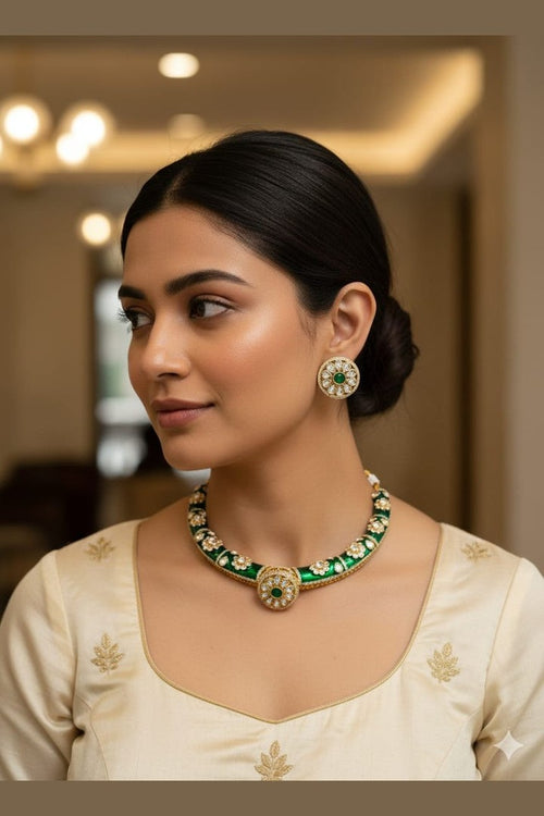 Warisha kundan hasli set