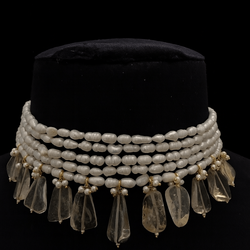Real pearl Simon semi precious set
