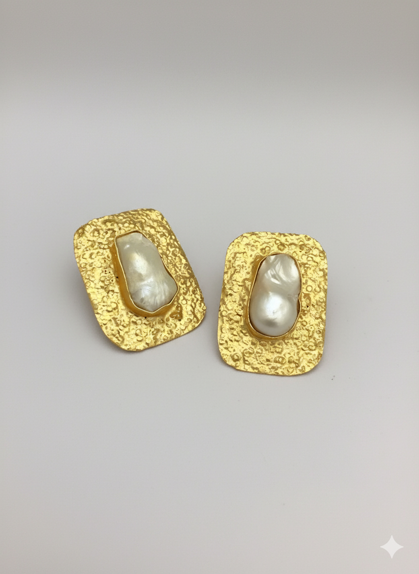 Neveah Real Pearl Earrings - Timeless Elegance