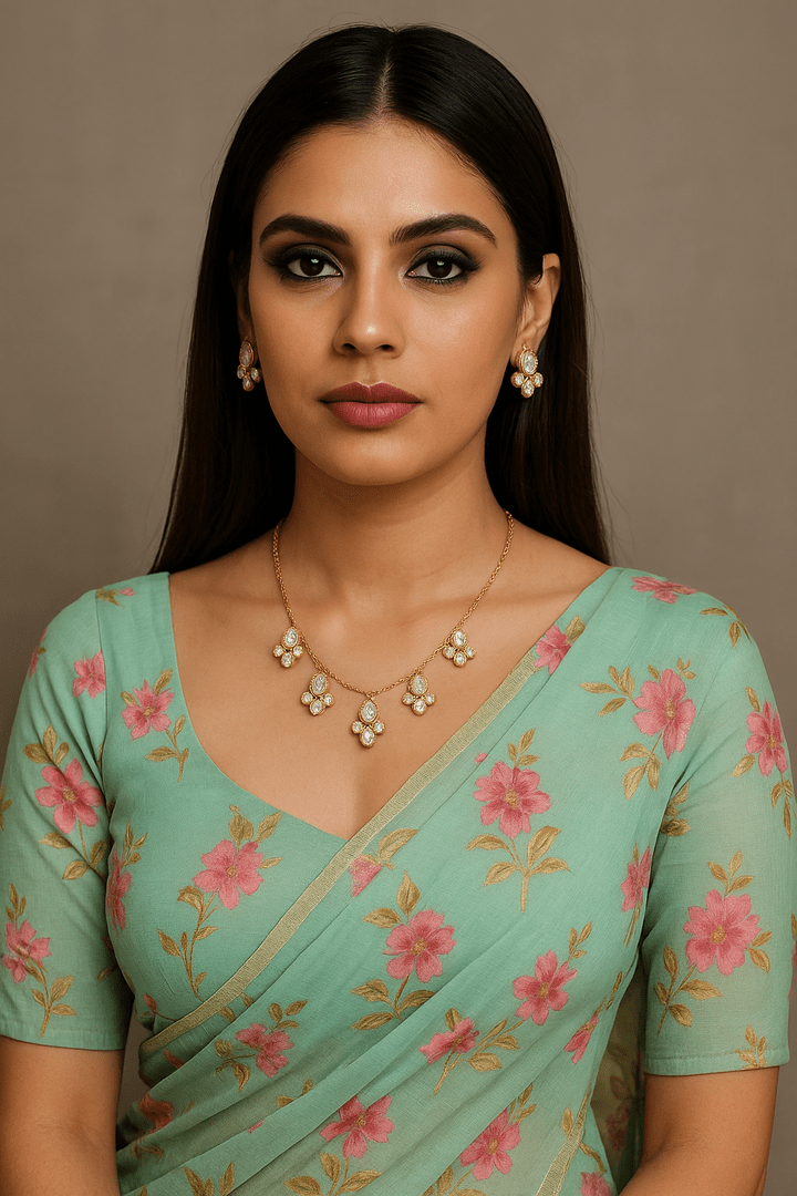 Jessica polki kundan sleek set