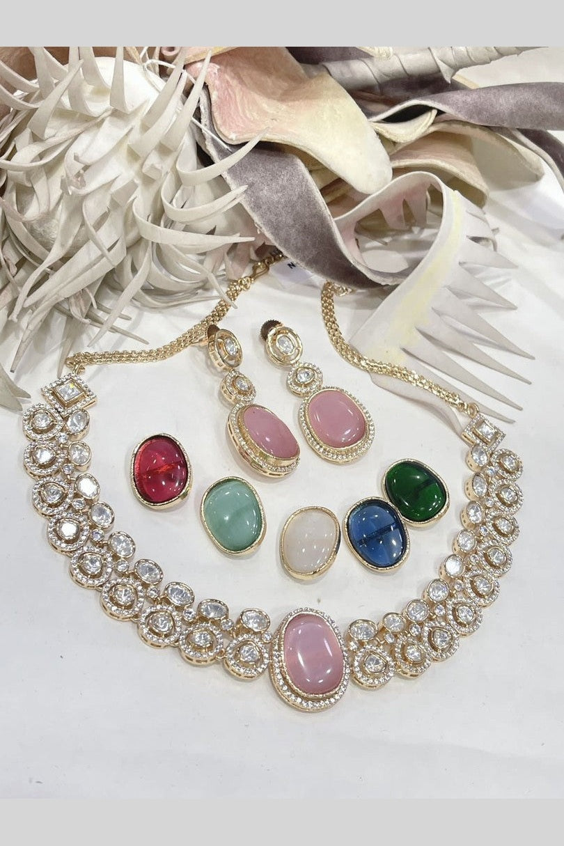 Changeable polki kundan "Mrigha" set