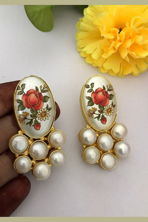 Tamia real pearl earrings