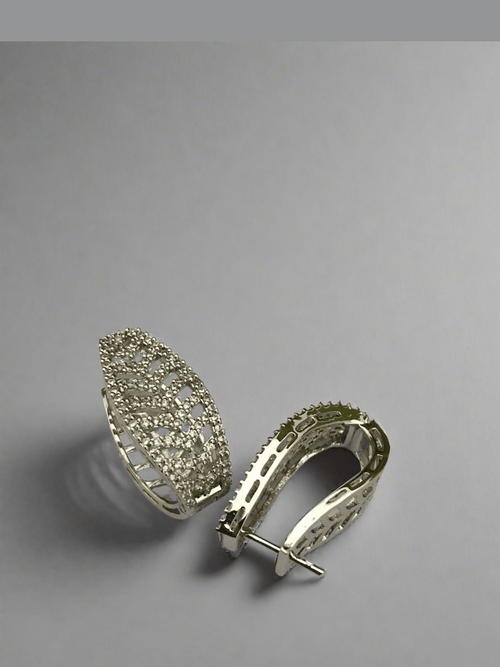 Elegant Leaf Baliya - Alloy Jewelry with CZ Stones