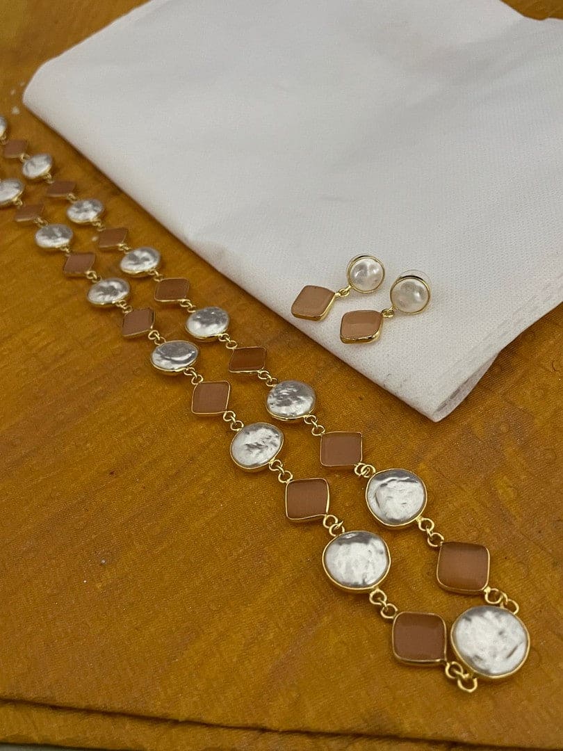 Yashodhra baroque pearl mala set