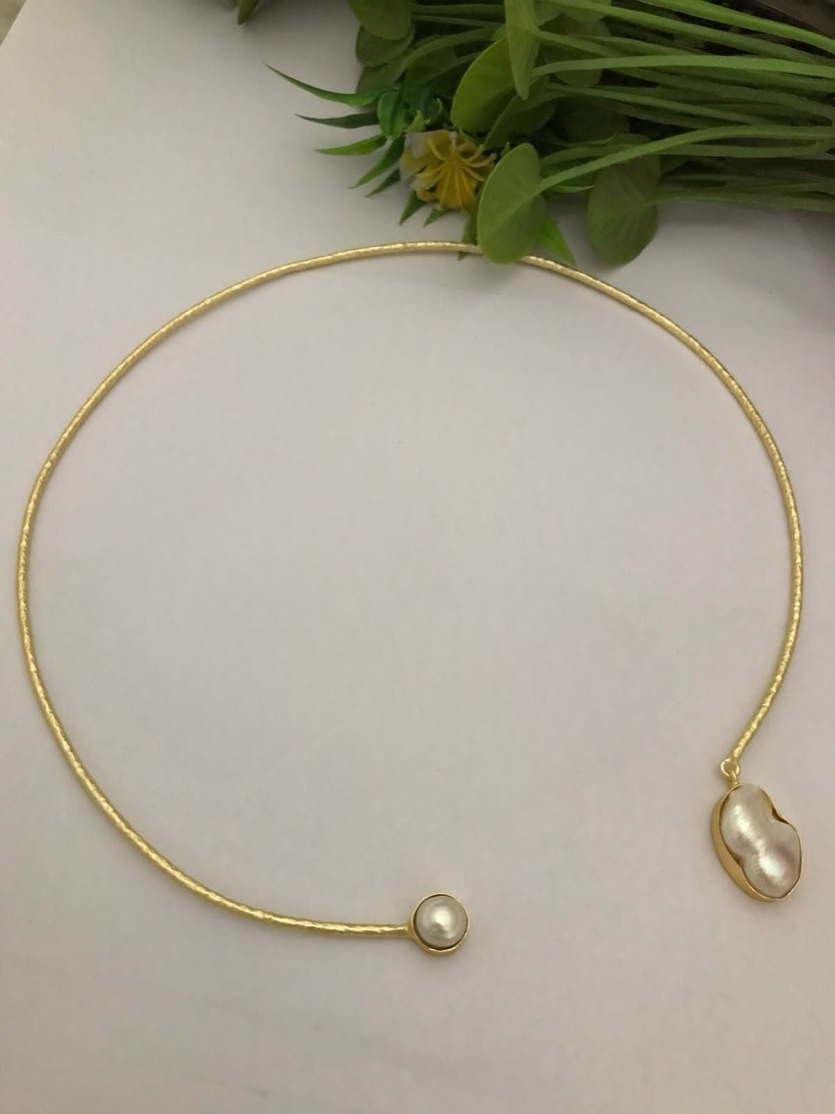 Desta real pearl hasli necklace