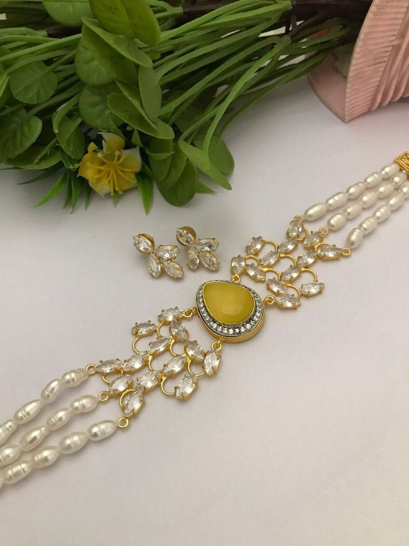 Shanika real pearl choker set