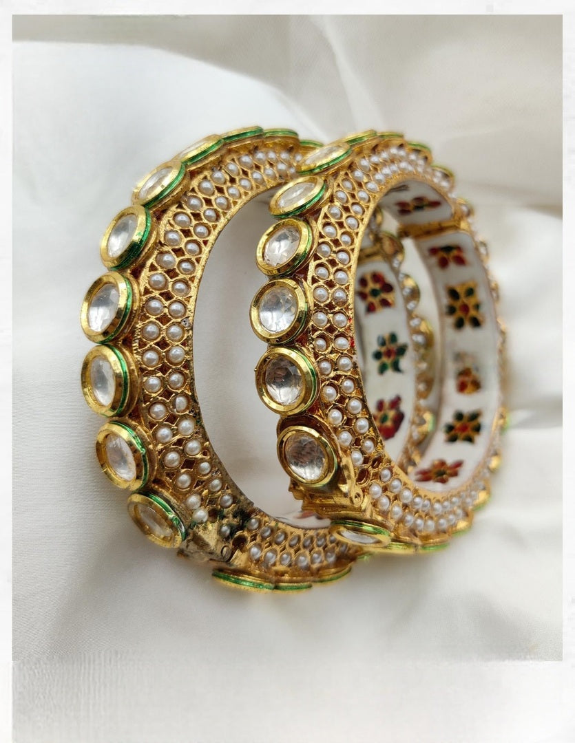Shovina rajwadi jadau kundan bangles