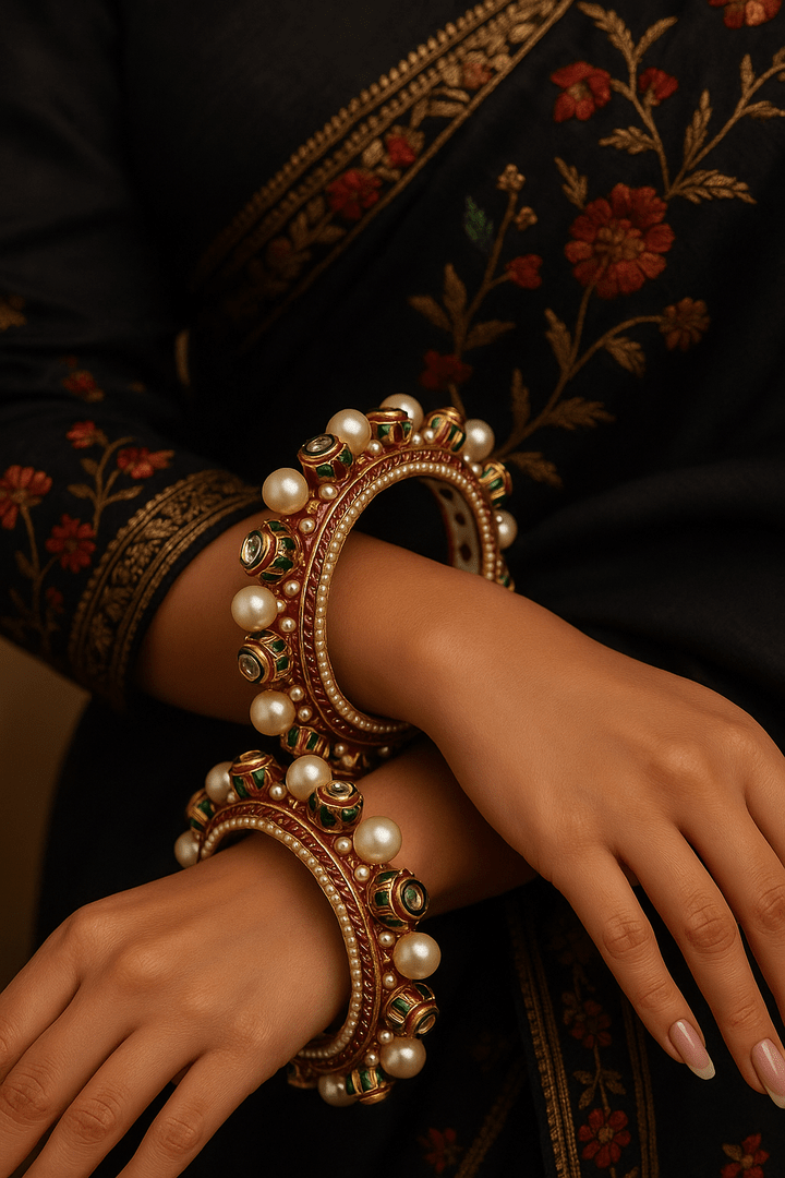Gaurangi rajwadi jadau bangles